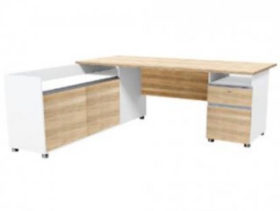 โต๊ะทำงานพร้อมตู้แอล