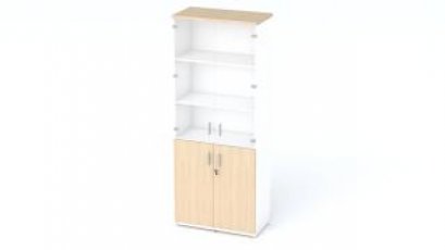 ตู้เอกสารไม้-กระจก