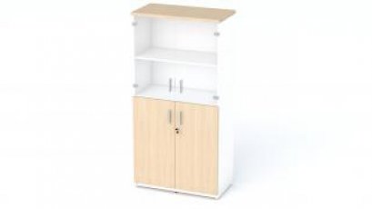 ตู้เอกสารไม้-กระจก