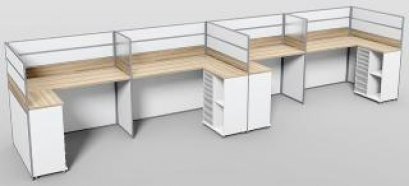 โต๊ะทำงานกลุ่ม 4 ที่นั่ง