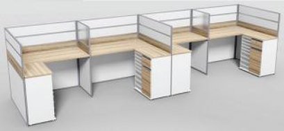 โต๊ะทำงานกลุ่ม 4 ที่นั่ง