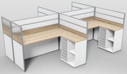 โต๊ะทำงานกลุ่ม 4 ที่นั่ง