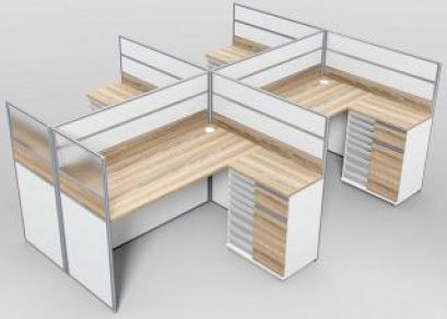 โต๊ะทำงานกลุ่ม 4 ที่นั่ง