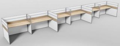 โต๊ะทำงานกลุ่ม 6 ที่นั่ง