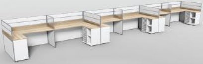 โต๊ะทำงานกลุ่ม 6 ที่นั่ง