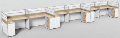 โต๊ะทำงานกลุ่ม 6 ที่นั่ง