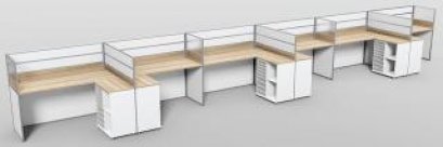 โต๊ะทำงานกลุ่ม 6 ที่นั่ง