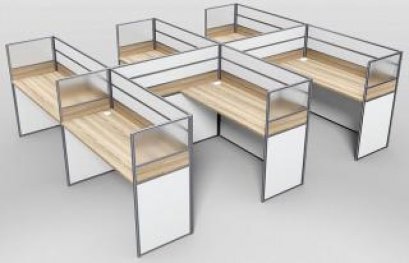 โต๊ะทำงานกลุ่ม 6 ที่นั่ง