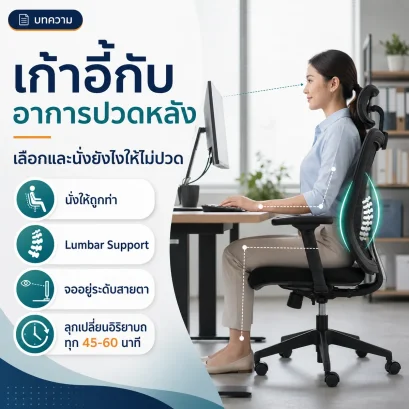 เก้าอี้กับอาการปวดหลัง เลือกและนั่งยังไงให้ไม่ปวด