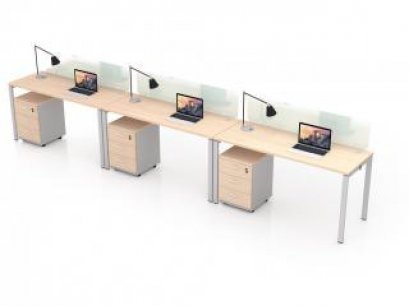 โต๊ะทำงานกลุ่ม 3 ที่นั่ง