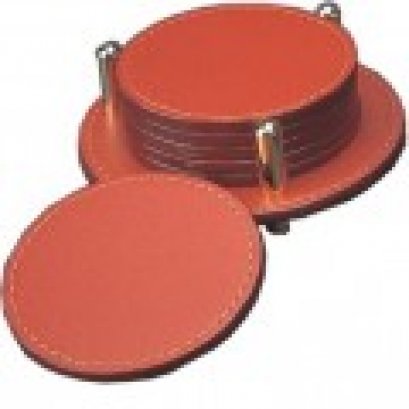 จานรองแก้วหนัง