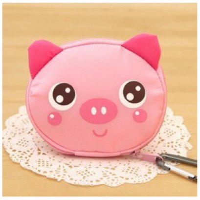 ถุงผ้าร่มซองซิป-หมู