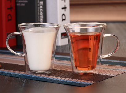 แก้วทนร้อนมีหู 2 ชั้น 350 ml