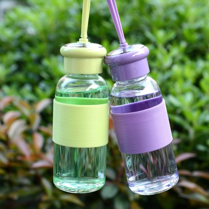 ขวดแก้วปลอกซิลิโคน 420 ml