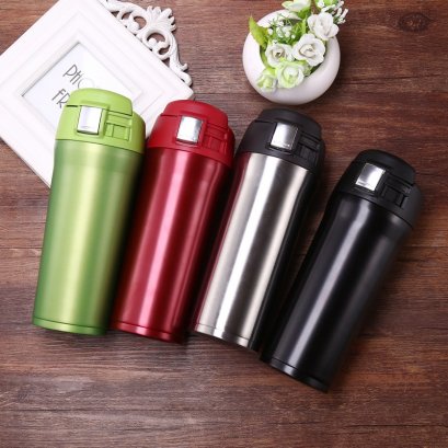 กระบอกน้ำแสตนเลสเก็บร้อนเย็น480ml