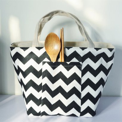 กระเป๋าเก็บความเย็นผ้าลินิน30*15*20