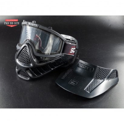 หน้ากาก Scott แบบเต็มหน้า สีดำ
