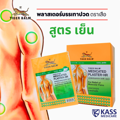 Tiger Balm TH เเผ่นแปะ เเผ่นพลาสเตอร์บรรเทาปวดตราเสือเอชอาร์ (สูตรเย็น)-เเผ่นเล็กเเละเเผ่นใหญ่