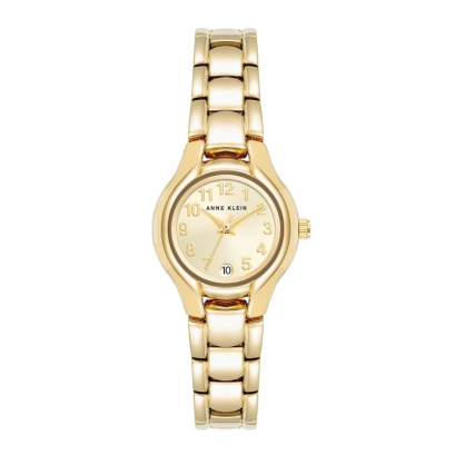 Anne Klein 10-6776CHGB gold tone round (24mm x 29mm) นาฬิกาข้อมือผู้หญิง