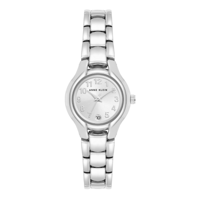 Anne Klein 10-6777SISV silver tone round (24mm x 29mm) นาฬิกาข้อมือผู้หญิง