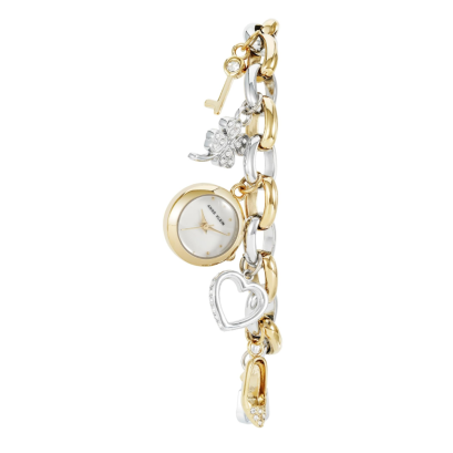 Anne Klein 10-7605TTCH gold two-tone round (20MM x 20MM) นาฬิกาข้อมือผู้หญิง