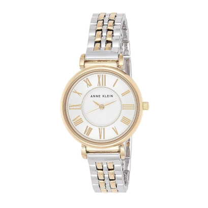 Anne Klein AK-2159SVTT gold tone round (30mm x 32.5mm) นาฬิกาข้อมือผู้หญิง