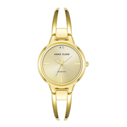 Anne Klein AK-2626CHGB gold tone round (30mm x 36mm) นาฬิกาข้อมือผู้หญิง