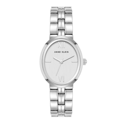 Anne Klein AK-5021SVSV silver tone oval (26mm x 32.5mm) นาฬิกาข้อมือผู้หญิง