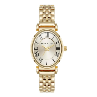 Anne Klein AK-5328CHGB gold tone oval (25mm x 32.3mm) นาฬิกาข้อมือผู้หญิง