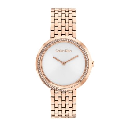 Calvin Klein 25100038 Women&#039;s Ionic Rose Gold Plated Steel Watch 34 mm.