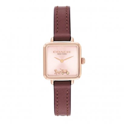 COACHนาฬิกาข้อมือผู้หญิง CASS รุ่น CO14504229 สายหนัง สีแดงเบอกันดี้