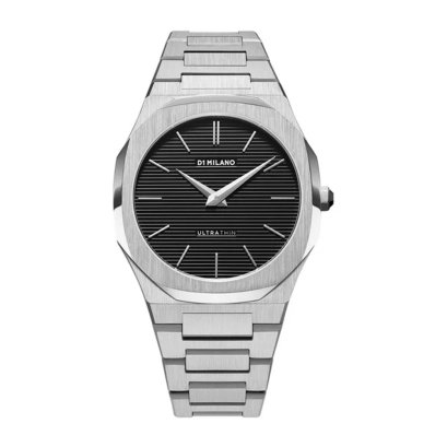 D1 MILANO D1-UTBJ14 Silver Ultra Thin Bracelet 40mm