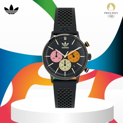 ADIDAS AOSY24084 Men Code One Chrono Quartz Watch Black 40mm.