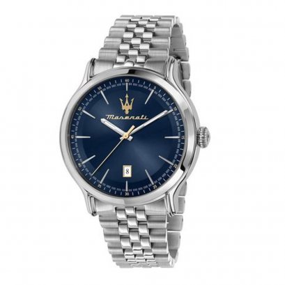 Maserati R8853118021 EPOCA Bracelet Acier Argent Blue dial 42mm.