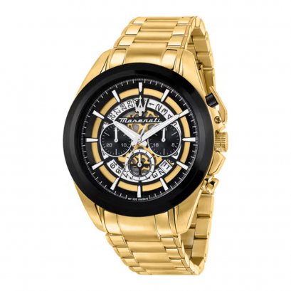 Maserati R8873612058 Traguardo Gold Steel Bracelet 45mm.