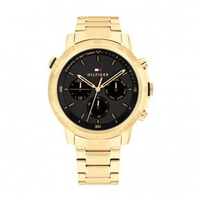 Tommy Hilfiger TH1792109  Watch Troy Men&#039;s Black นาฬิกาข้อมือผู้ชาย สี Gold