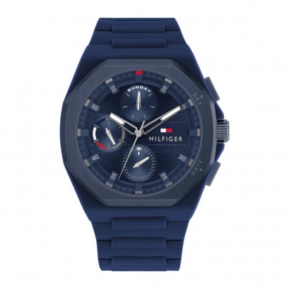 Tommy Hilfiger TH1792122 Troy Khaki Rubber Strap Navy blue 44 mm.