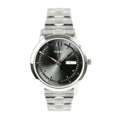 TIMEX TW00NTD54E Benedict Day-Date Stainless Steel Band Silver 39mm.