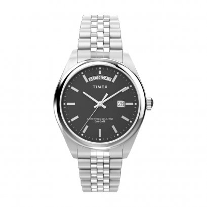 Timex TW2V67800 Legacy Day and Date Stainless Steel Bracelet Watch 41mm.