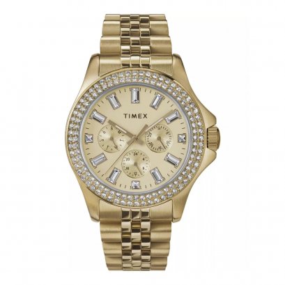 Timex TW2V79400 Women Multi Dial Watch with a Stainless Steel Strap Kaia 40mm.