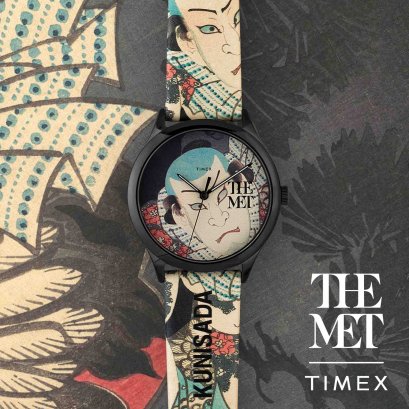 TIMEX TW2W25000 KUNISADA THE MET นาฬิกาข้อมือผู้ชายสายหนัง หน้าปัด 40 มม.