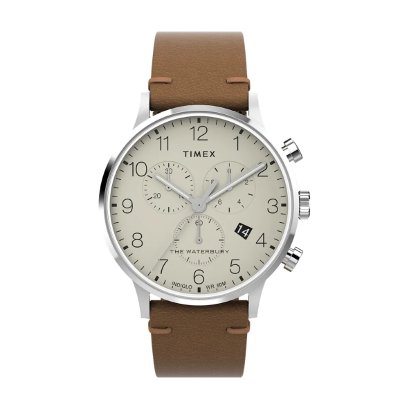 Timex TW2W50900 Brown Mens Chronograph Watch Classic Chrono 40mm.