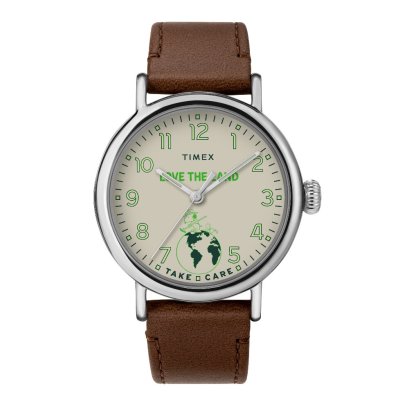 Timex TW2V32800 WATERBURY STANDARD นาฬิกาข้อมือผู้ชาย สายหนัง สีน้ำตาล หน้าปัด 40 มม.