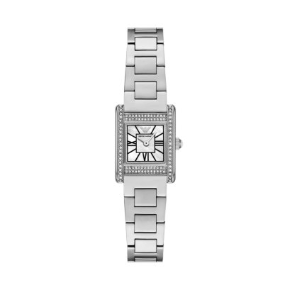 Emporio Armani AR11662 SP25 GENNI WOMEN 20 MM นาฬิกาข้อมือ นาฬิกาผู้หญิง Silver Tone Analogue Watch
