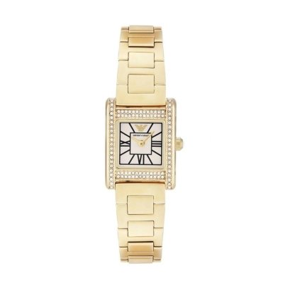 Emporio Armani AR11663 SP25 GENNI WOMEN 20 MM นาฬิกาข้อมือ นาฬิกาผู้หญิง Gold-Tone Analogue Watch