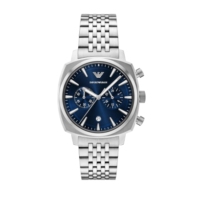 Emporio Armani AR11688 FA25 WATCH MEN 40MM Silver Tone Chronograph นาฬิกาข้อมือ นาฬิกา ผู้ชาย