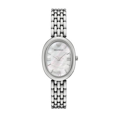 Emporio Armani AR11706 FA25 WATCH WOMEN 34MM  Silver Tone Analogue นาฬิกาข้อมือ นาฬิกา ผู้หญิง