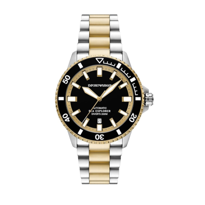 Emporio Armani AR60089 FA25 SEA EXPLORER MEN 42MM  Stainless steel automatic diver  นาฬิกาข้อมือ นาฬิกา ผู้ชาย