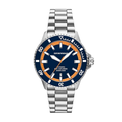 Emporio Armani AR60090 Sea Explorer Automatic Stainless Steel MEN 42MM  นาฬิกาข้อมือ นาฬิกา ผู้ชาย