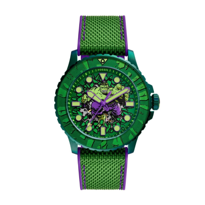 Fossil LE1246SET  Marvel x Fossil Limited-Edition Incredible Hulk Automatic Watch  45MM นาฬิกาข้อมือ นาฬิกาผู้ชาย